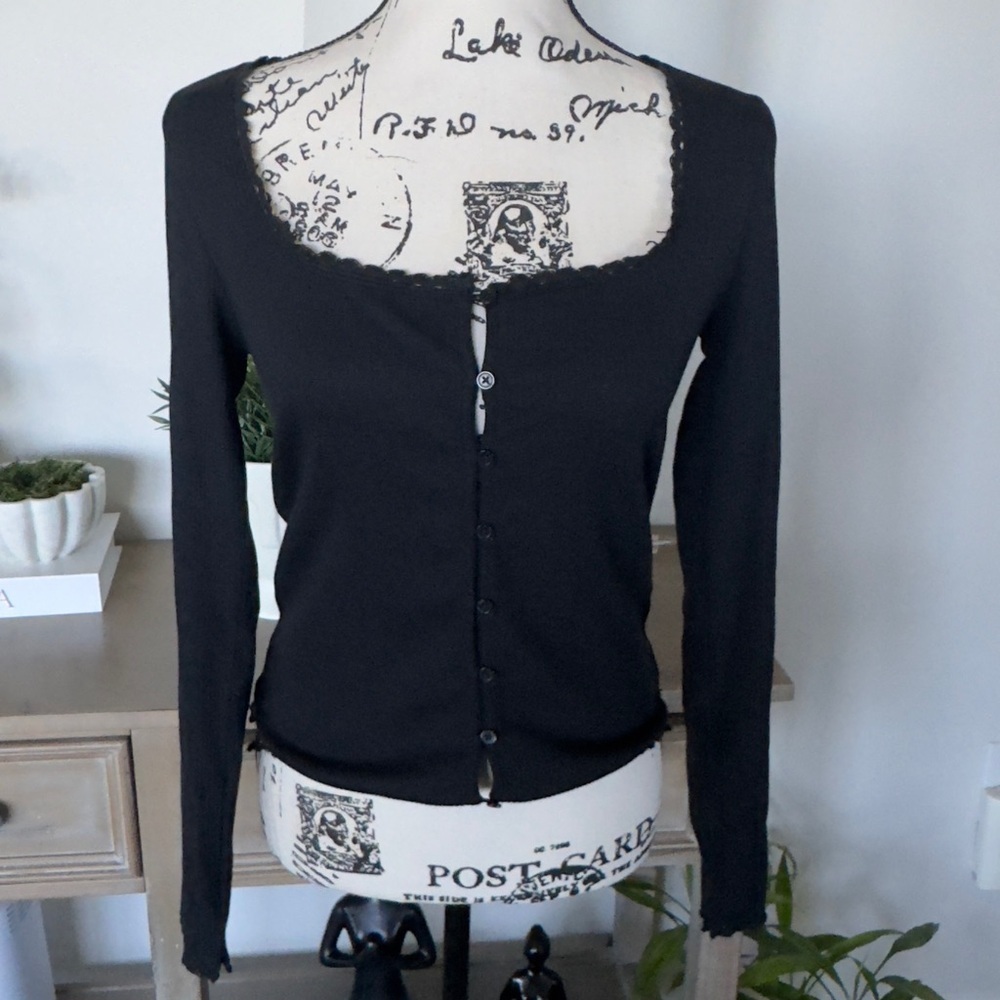 J. Crew Black Button-Down Women's Shirt